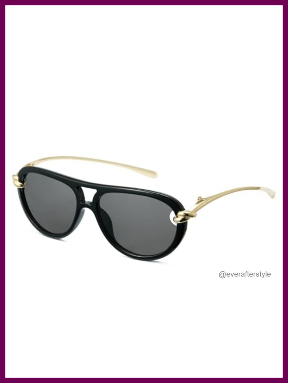 Oversize Retro Aviator UV Protection Sunglasses